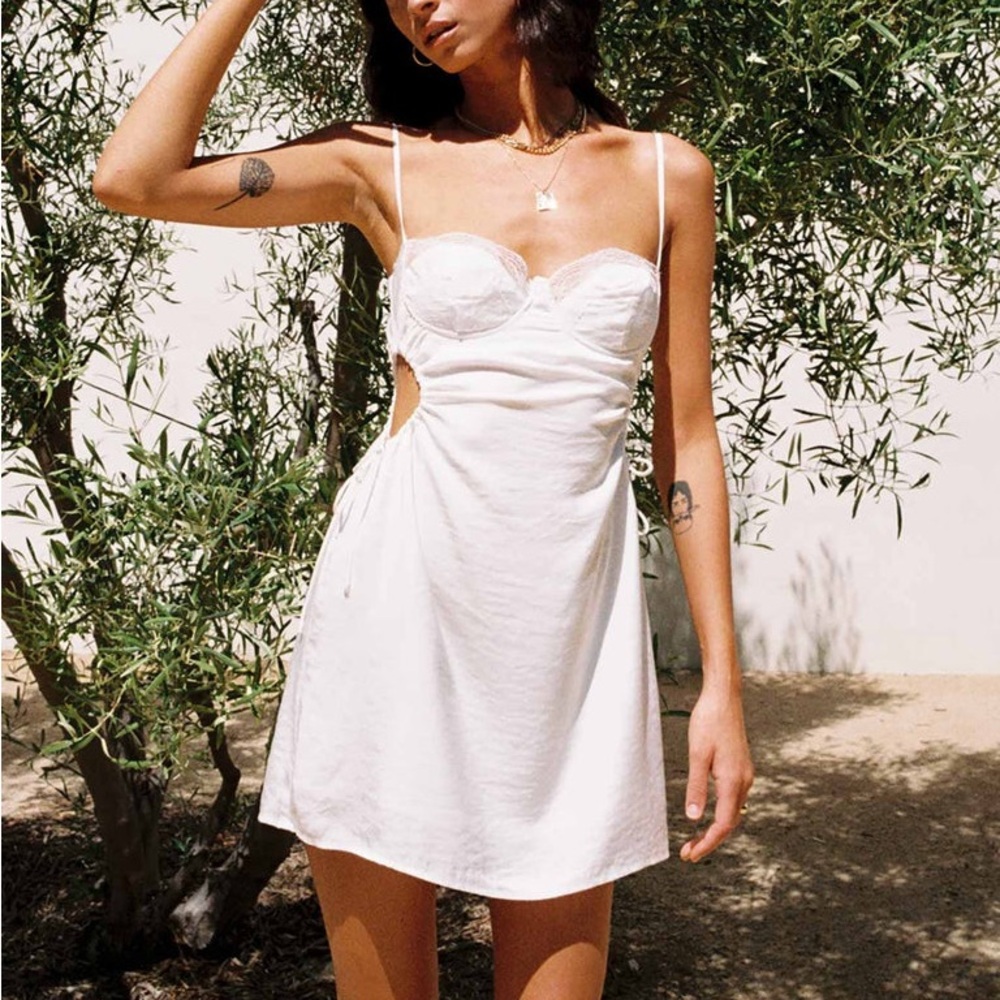 Princess Polly Bustier Style White Mini Dress